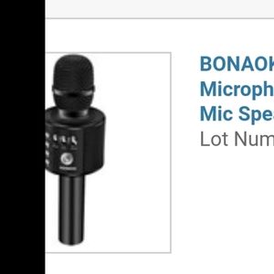 Bonaok wireless Bluetooth karoke microphone